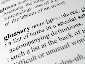 definition of the term glossary