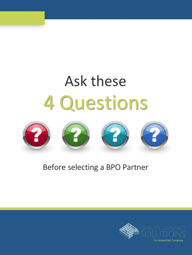 Ask These 4 Questions Before Selecting a BPO Partner