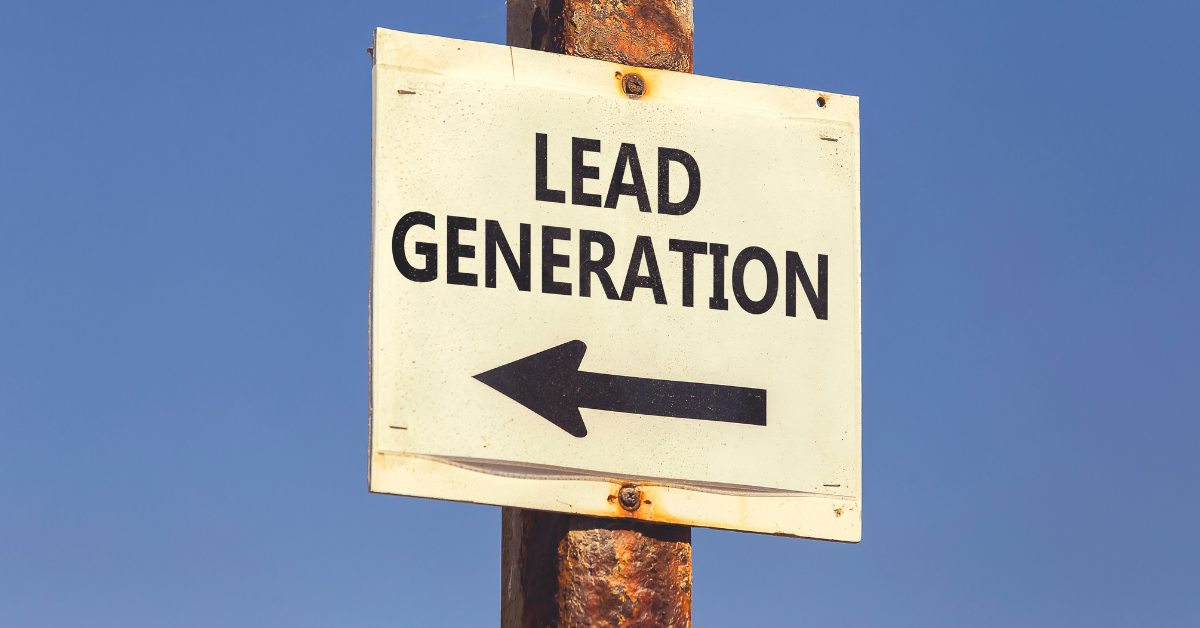 sign post pointing left for lead generation